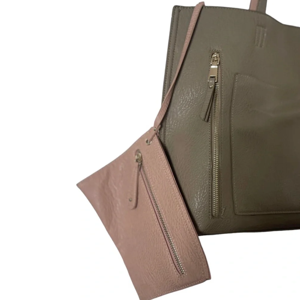 Miztique taupe and light pink shoulder‎ bag